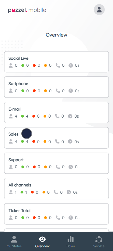 Tap on queue to view agents list