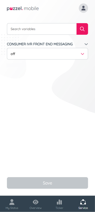 Service variables list