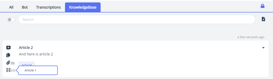 Agent Assist KB panel - related articles