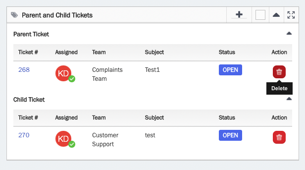 parent and child widget