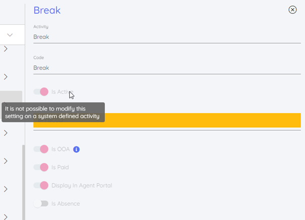 Activity Template Details