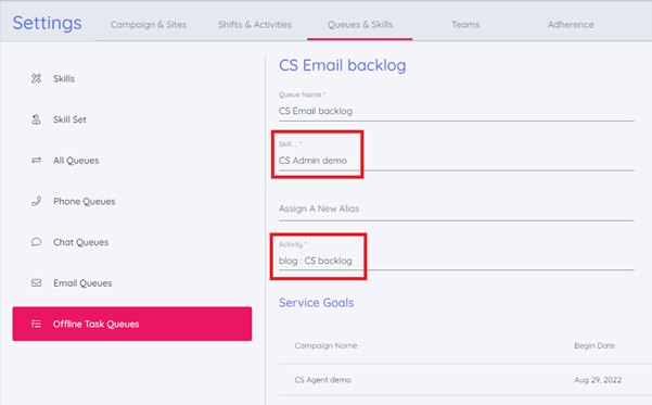 Offline Task Queue Settings