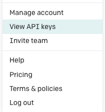 view api keys