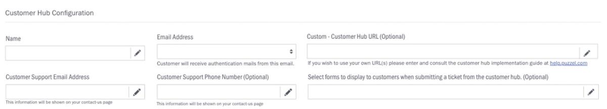 Customer Hub Configuration