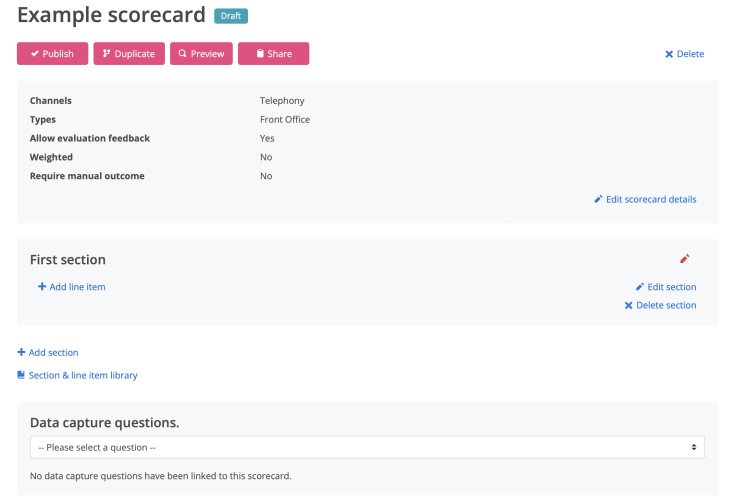 Data capture questions