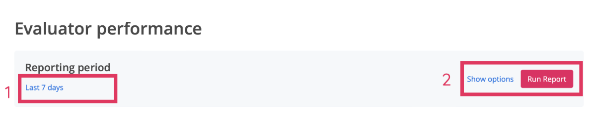 Evaluator Performance Report Filters Puzzel QA
