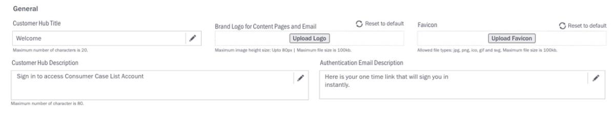 Customer Hub Configuration
