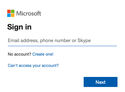 microsoft sign-in