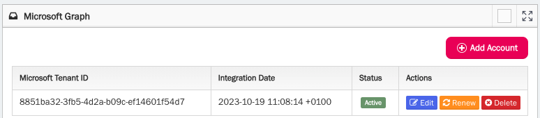 Microsoft Tenant Connection